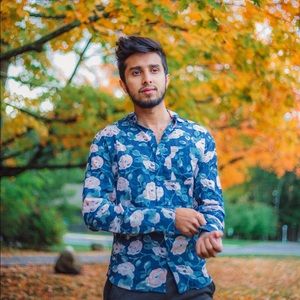 Men’s long sleeve floral shirt
